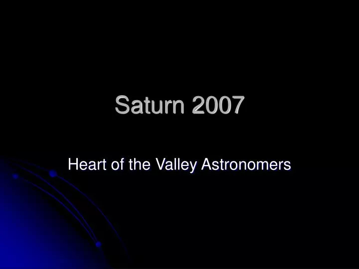 saturn 2007