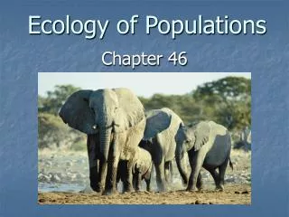 Ecology of Populations