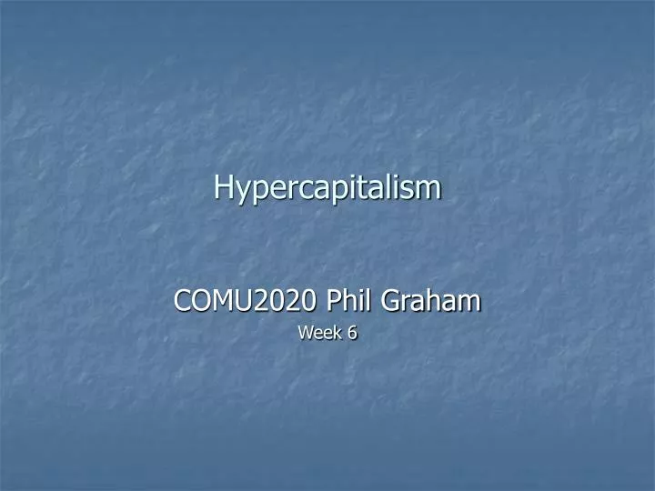 hypercapitalism