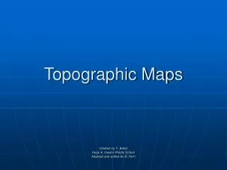 Topographic Maps