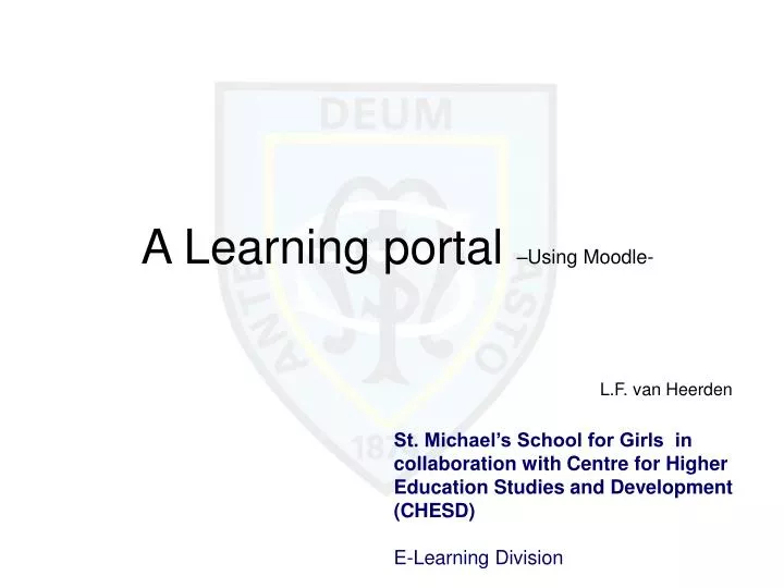 a learning portal using moodle