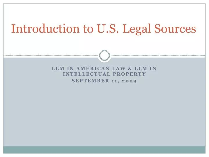 introduction to u s legal sources