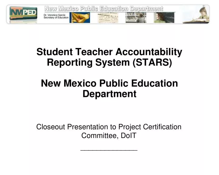 student teacher accountability reporting system stars new mexico public education department