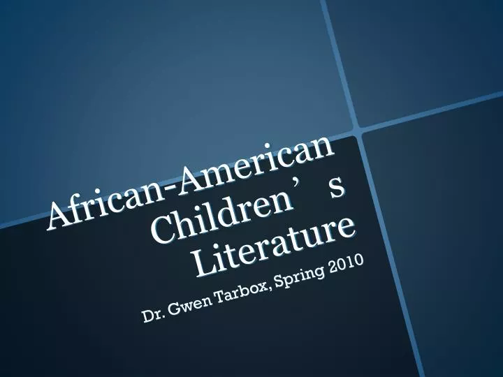 african american children s literature