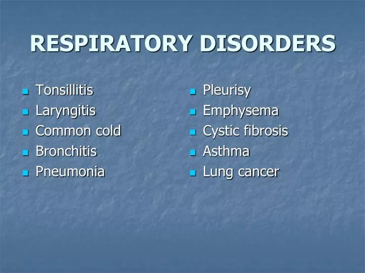 respiratory disorders