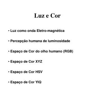 luz e cor
