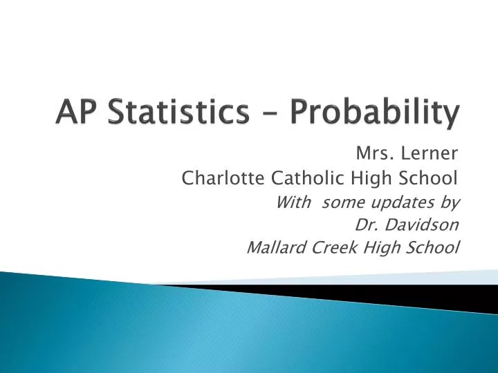 ap statistics probability
