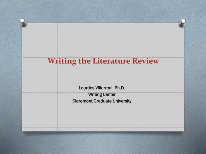 writing the literature review