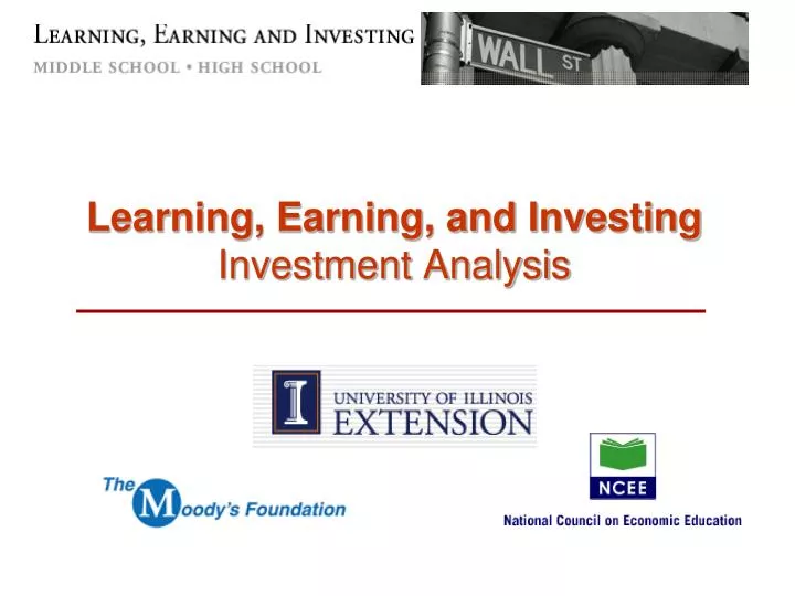 learning earning and investing investment analysis