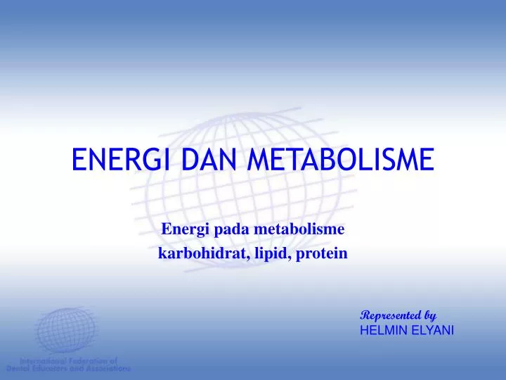 energi dan metabolisme