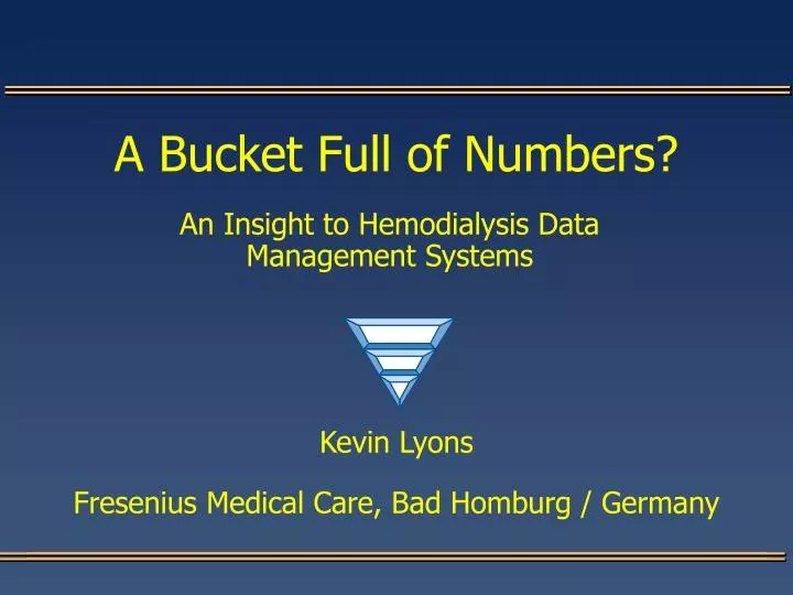a bucket full of numbers