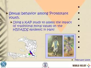 Sexual behavior among Protestant youth.