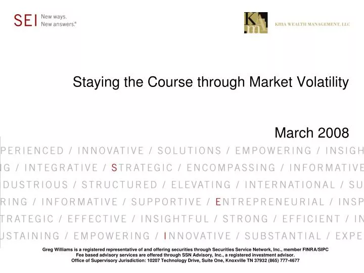 staying the course through market volatility march 2008