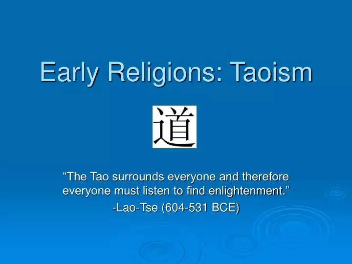early religions taoism
