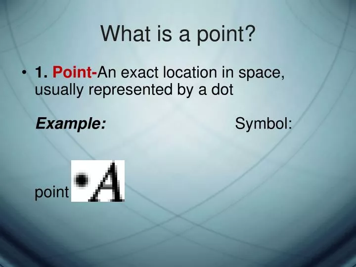 what is a point
