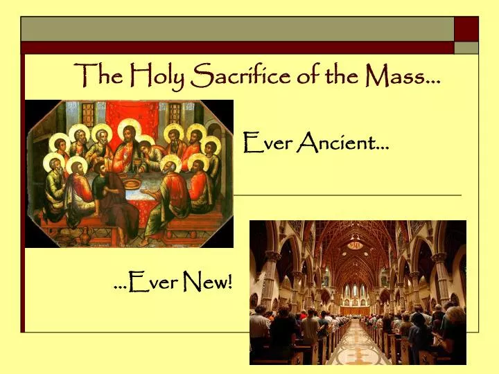 the holy sacrifice of the mass