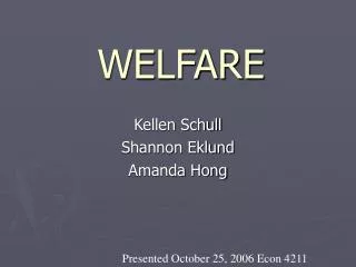 WELFARE