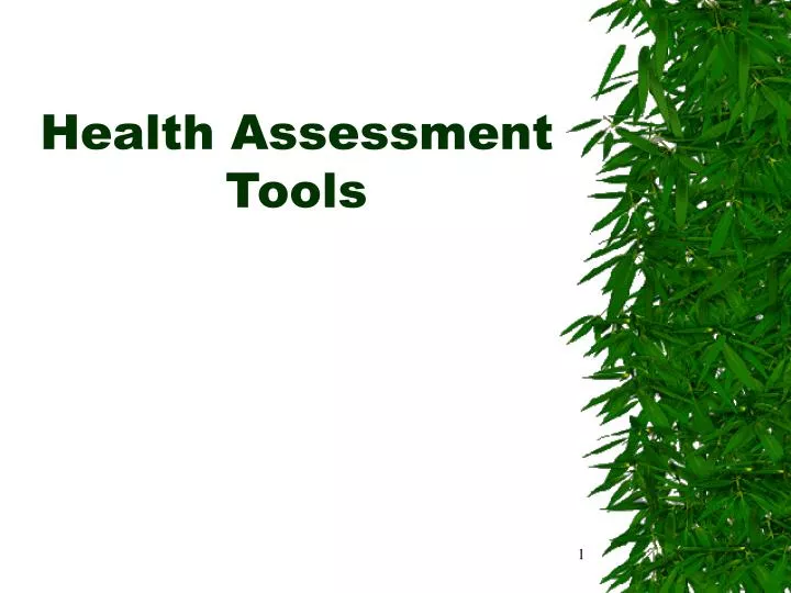 health assessment tools