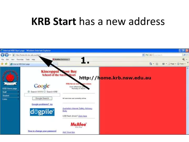 krb start has a new address