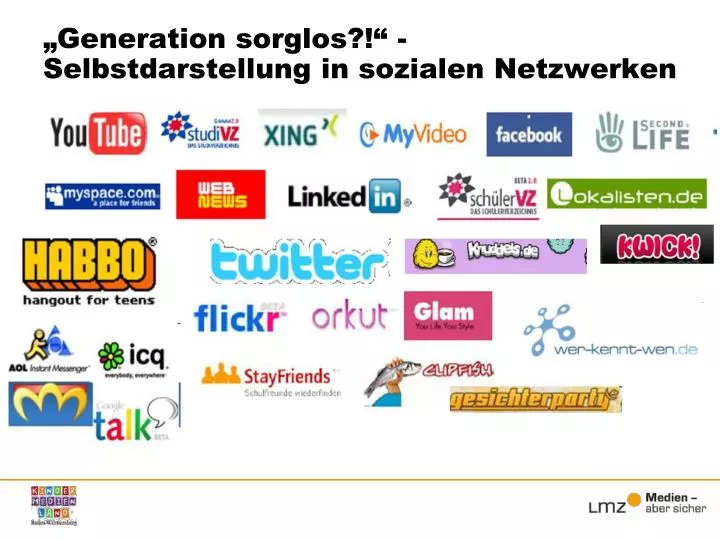 generation sorglos selbstdarstellung in sozialen netzwerken