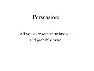 Persuasion: