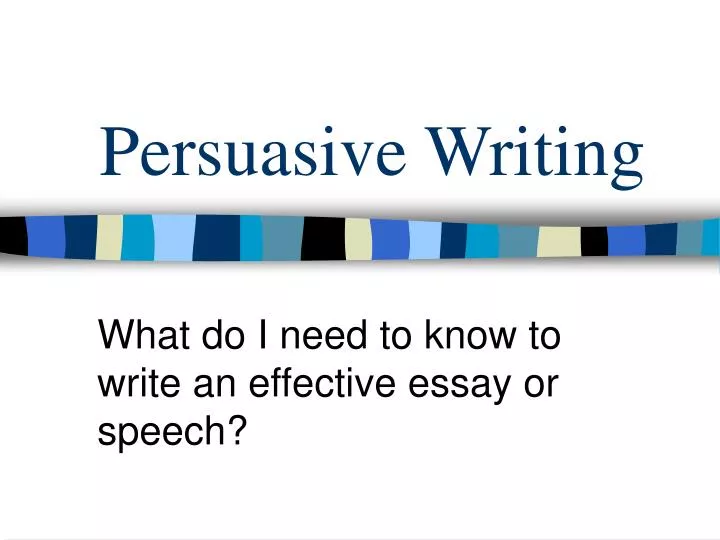 persuasive writing