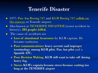 Tenerife Disaster
