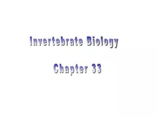 Invertebrate Biology