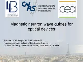 Magnetic neutron wave guides for optical devices