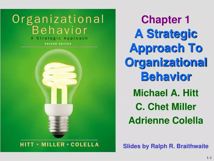 chapter 1 a strategic approach to organizational behavior