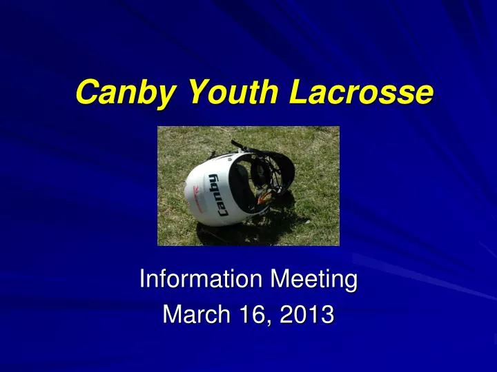 canby youth lacrosse