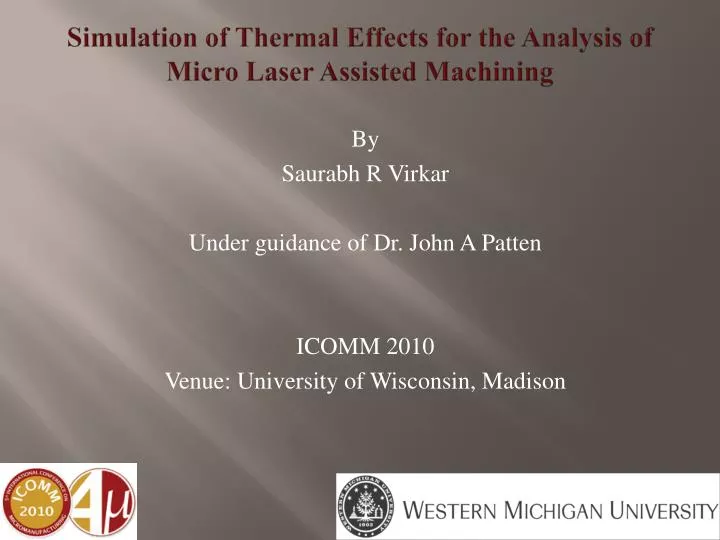 simulation of thermal effects for the analysis of micro laser assisted machining