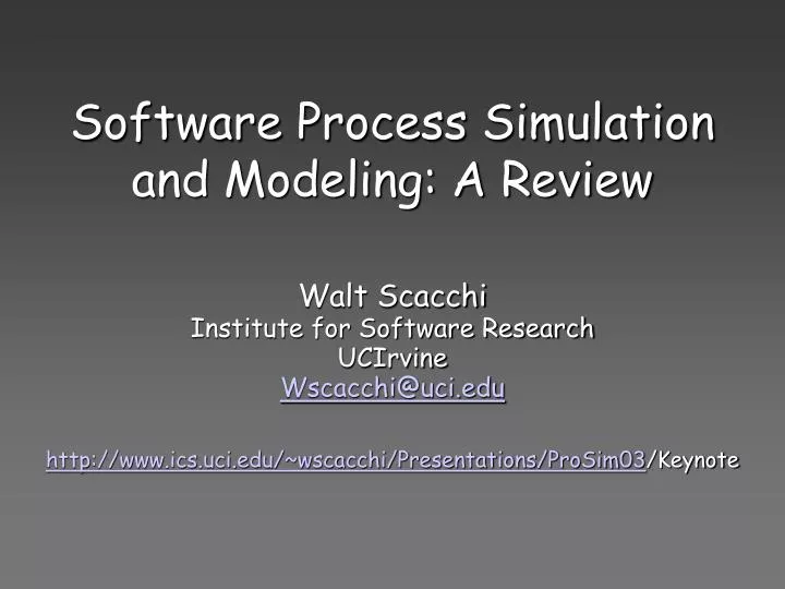 software process simulation and modeling a review