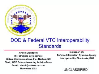 DOD &amp; Federal VTC Interoperability Standards