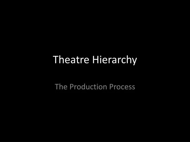 theatre hierarchy