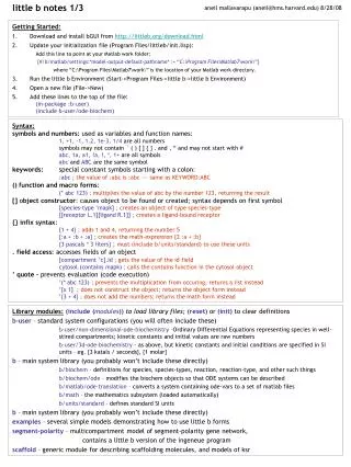 Syntax: symbols and numbers: used as variables and function names: