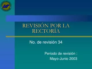 revisi n por la rector a