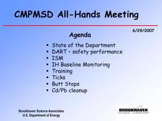 CMPMSD All-Hands Meeting