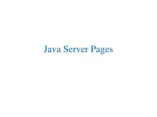 Java Server Pages