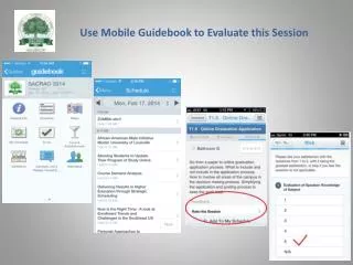 Use Mobile Guidebook to Evaluate this Session