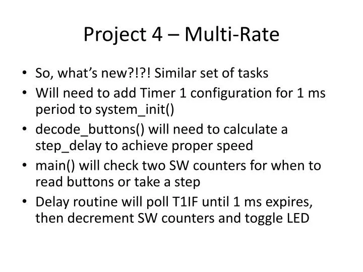 project 4 multi rate