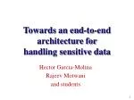 End-to-End Architecture for Sensitive Data Handling: A Comprehensive Perspective - slide 1