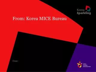 From: Korea MICE Bureau
