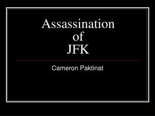 Assassination of JFK