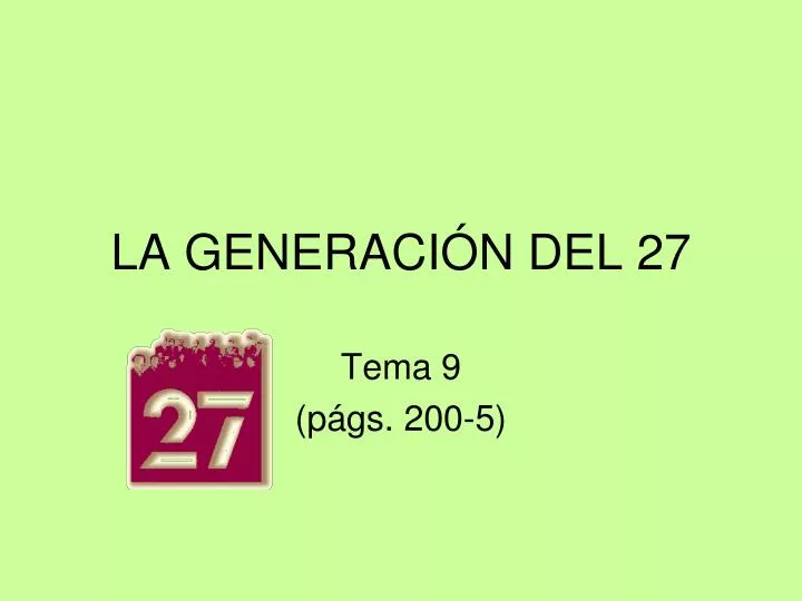 la generaci n del 27