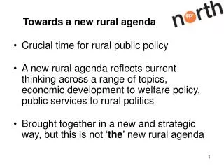 towards a new rural agenda