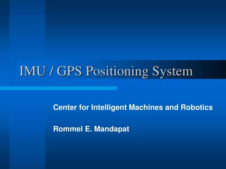 imu gps positioning system