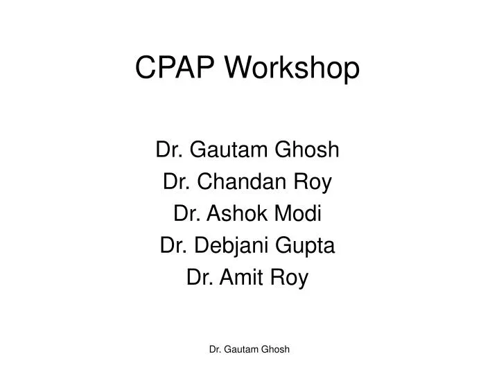 cpap workshop