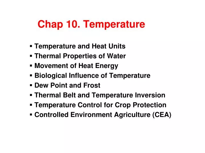 chap 10 temperature