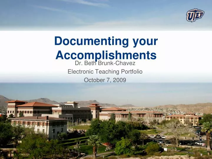 documenting your accomplishments